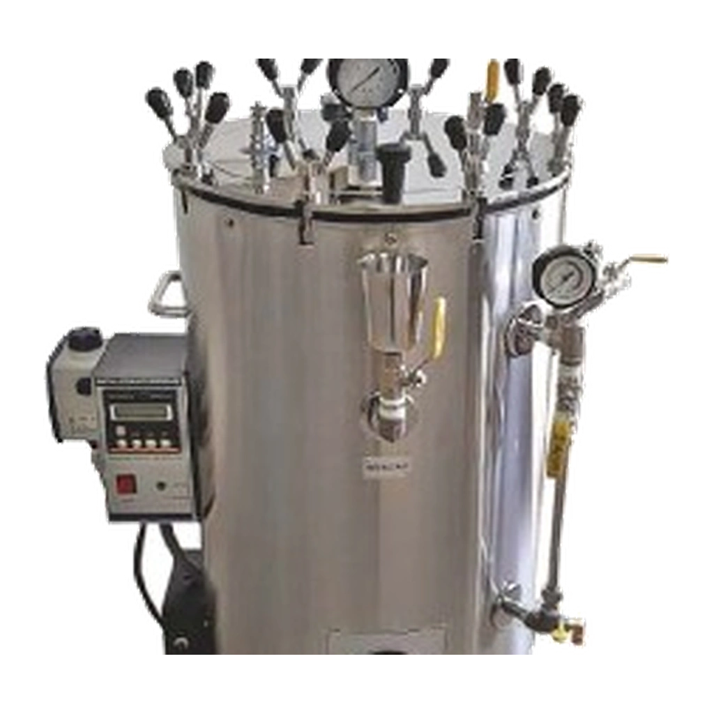 Vertical Stainless Steel and Aluminium Combined Nut-Locking Autoclave