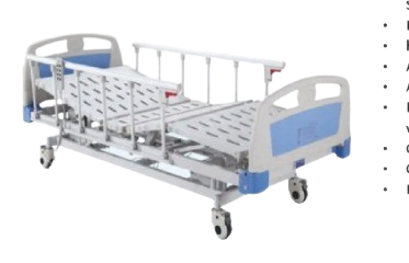 Electric Fowler Bed with Collapsible Rails
