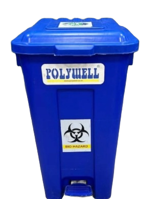 Dr. Smith Blue Glassware Waste Pedal Bin 30L