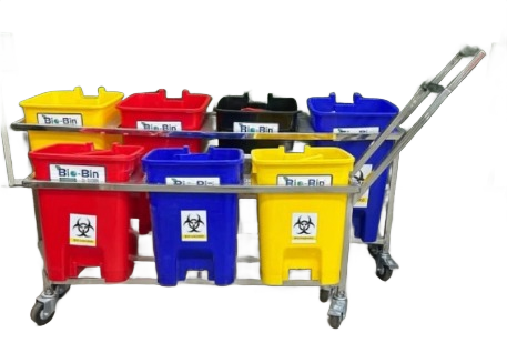 Dr. Smith Red Infectious Waste Pedal Bin 50L
