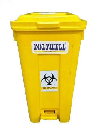 Dr. Smith Wheeled Biohazard Waste Cart 60L