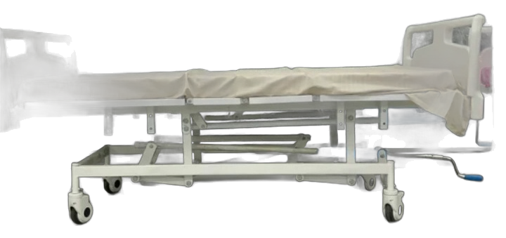 Hospital Attendant Bed (Manual Crank)