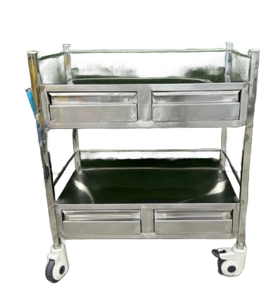 Dr. Smith Four-Drawer Dressing & Treatment Trolley SS