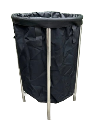 Dr. Smith Soiled Linen Hamper Round SS