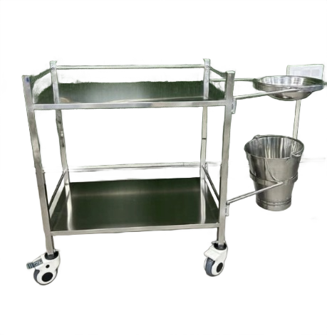 Dr. Smith Two-Tier Dressing Trolley with Bowl & Bucket