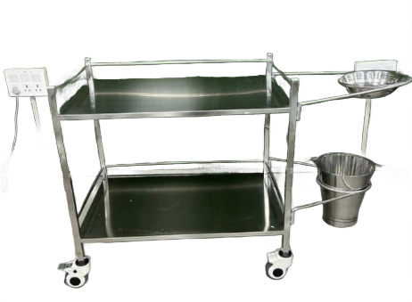 Dr. Smith Wide Dressing Trolley with Switchboard