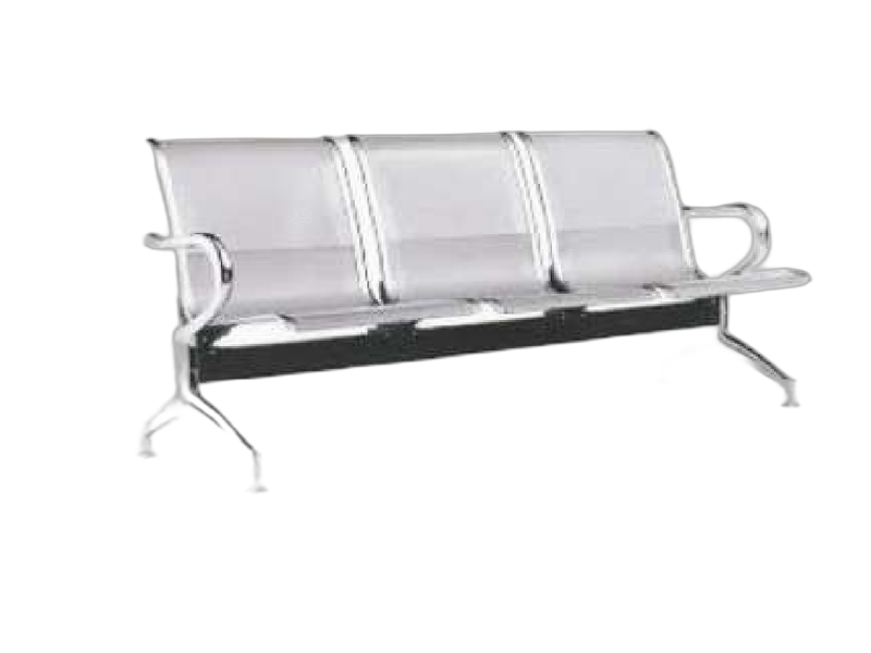Three Seater Waiting Chair (Chrome MS & SS)