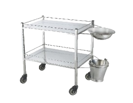 Three Tier Stainless Steel Medicine Trolley