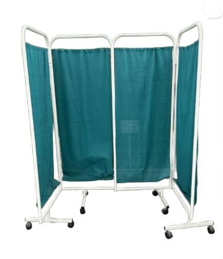 Dr. Smith 4-Panel Folding Hospital Ward Screen - Green