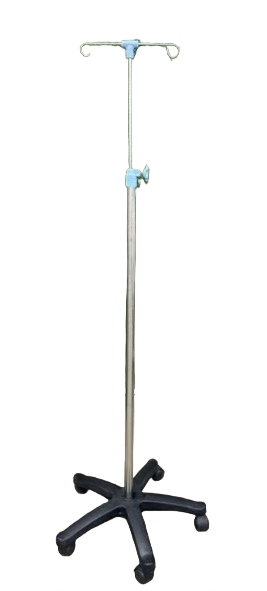 Dr. Smith Stainless Steel Telescopic IV Stand - 2 Hooks