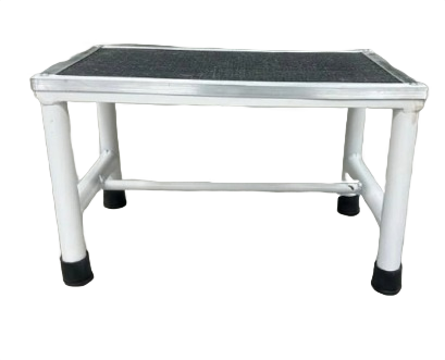 Dr. Smith White Tubular Single Step Patient Stool