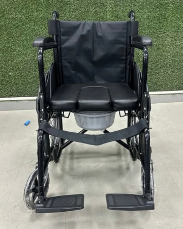 Dr. Smith Folding Commode Wheelchair with Pot